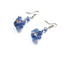 Womens Light Blue crystal earrings
